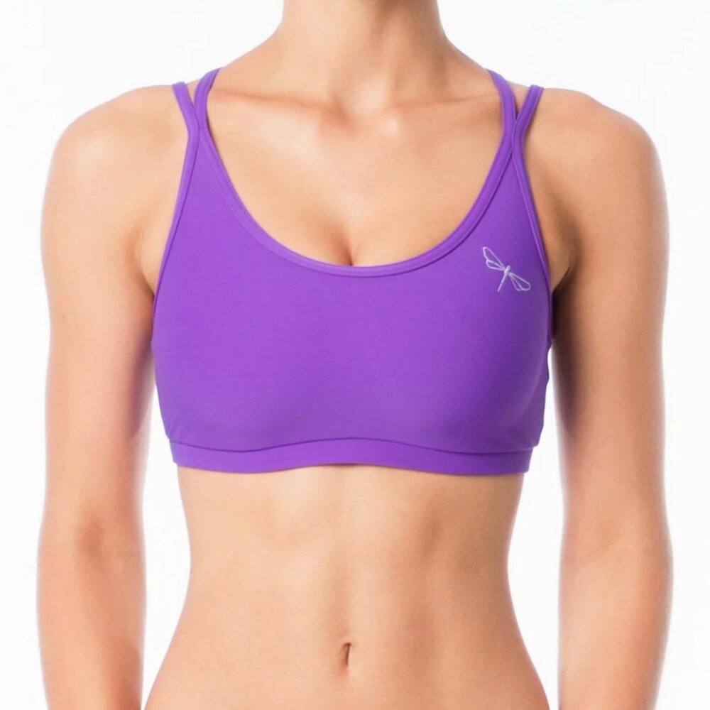 Like New Dragonfly Sports Bra - Purple, Size M
